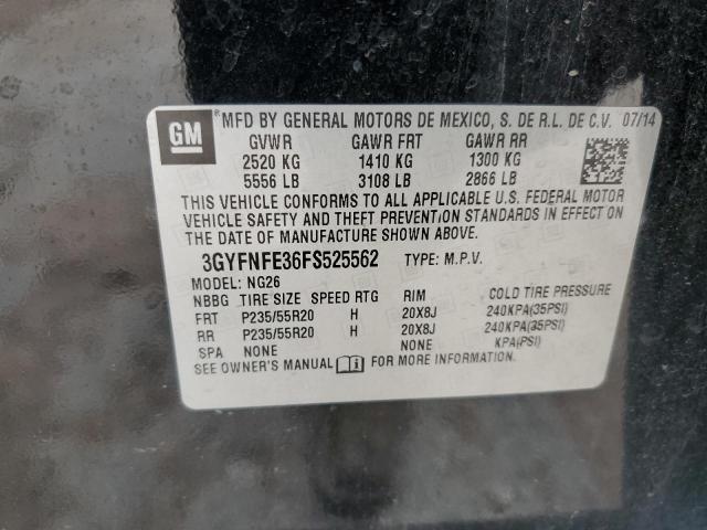 Photo 14 from auction – 2015 CADILLAC SRX PERFOR with VIN 3GYFNFE36FS525562