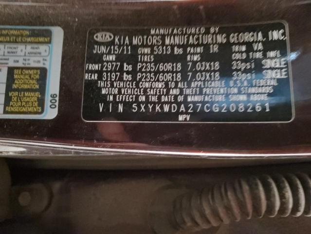 Photo 14 from auction – 2012 KIA SORENTO SX with VIN 5XYKWDA27CG208261