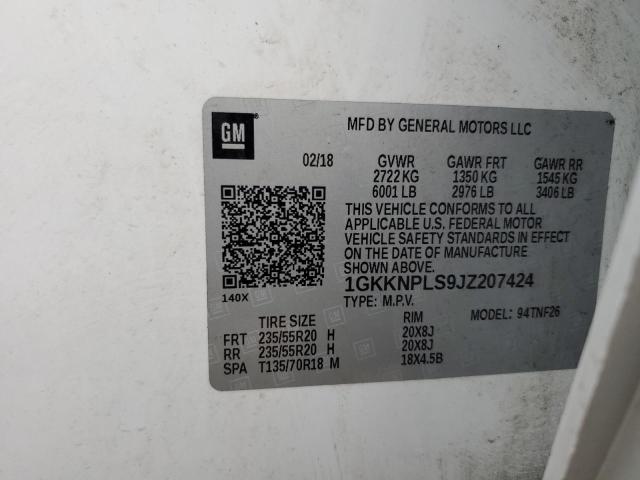 Photo 14 from auction – 2018 GMC ACADIA DEN with VIN 1GKKNPLS9JZ207424
