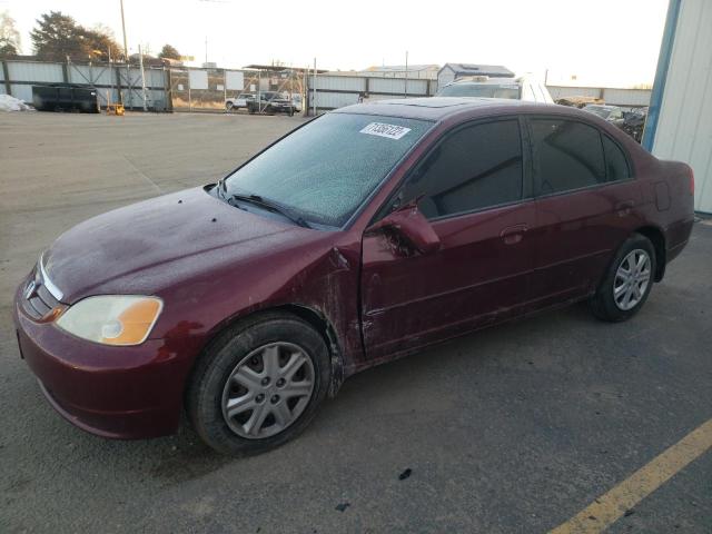 HONDA CIVIC EX 2003 with VIN 2HGES26803H549546 - Photo from auction