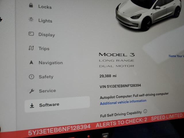 Photo 9 from auction – 2022 TESLA MODEL 3 with VIN 5YJ3E1EB6NF128394