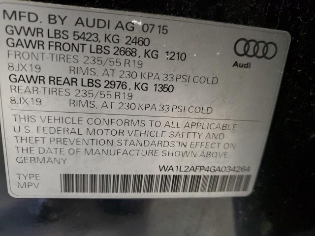 Photo 14 from auction – 2016 AUDI Q5 PREMIUM with VIN WA1L2AFP4GA034264