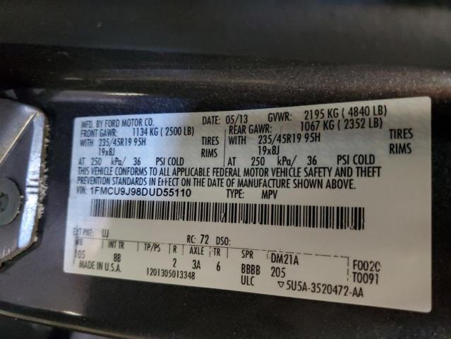 Photo 14 from auction – 2013 FORD ESCAPE TIT with VIN 1FMCU9J98DUD55110