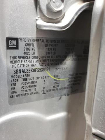 Photo 14 from auction – 2015 CHEVROLET CAPTIVA LT with VIN 3GNAL3EK0FS536091