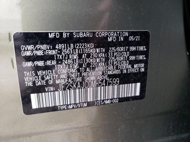 Photo 14 from auction – 2021 SUBARU FORESTER P with VIN JF2SKAJC0MH547599