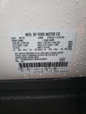 Photo 14 from auction – 2022 FORD EXPLORER S with VIN 1FM5K8GC1NGC50985