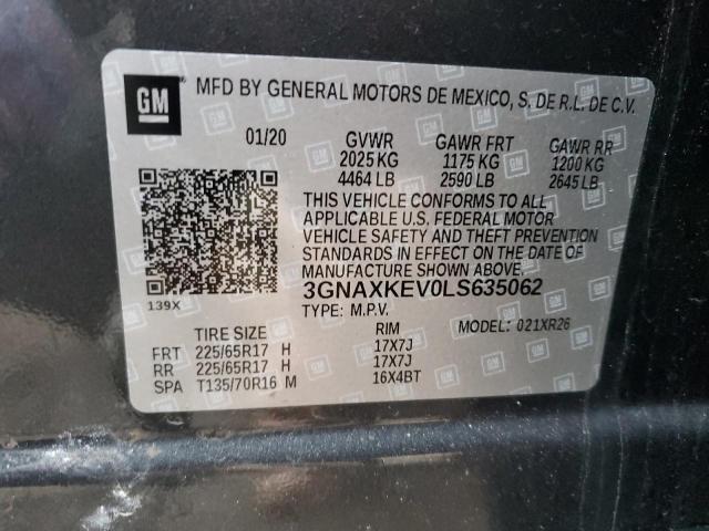 Photo 14 from auction – 2020 CHEVROLET EQUINOX LT with VIN 3GNAXKEV0LS635062