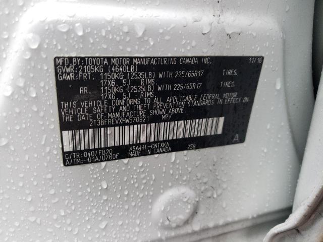 Photo 14 from auction – 2017 TOYOTA RAV4 LE with VIN 2T3BFREVXHW570921