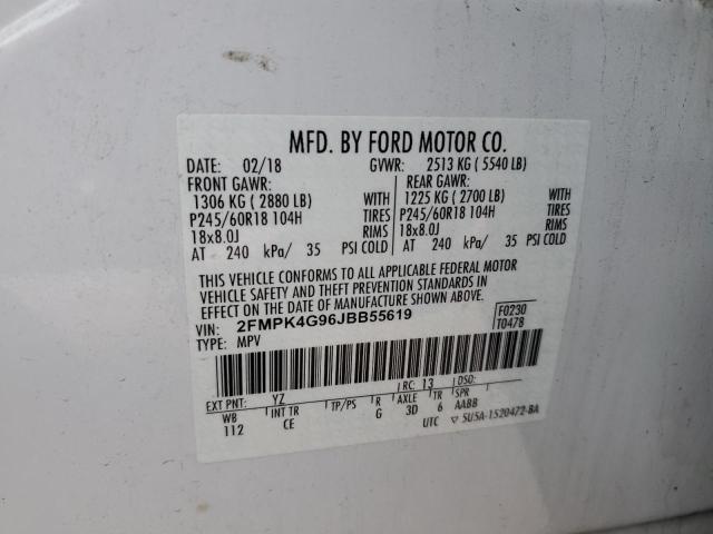 Photo 14 from auction – 2018 FORD EDGE SE with VIN 2FMPK4G96JBB55619