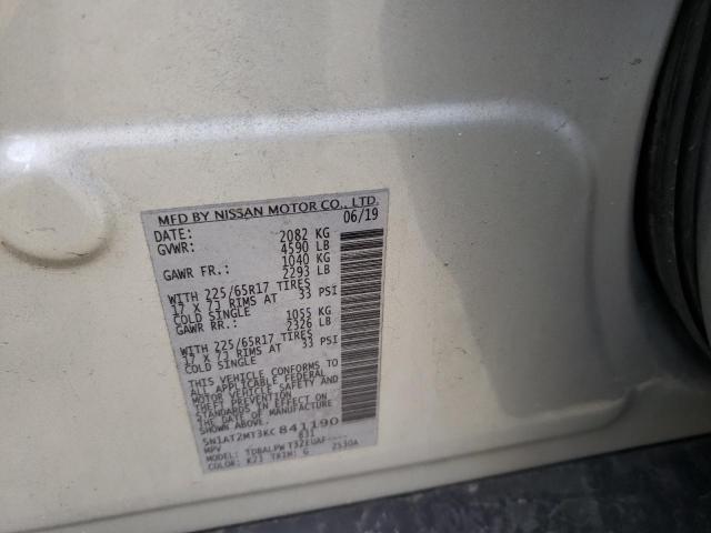 Photo 14 from auction – 2019 NISSAN ROGUE S with VIN 5N1AT2MT3KC841190