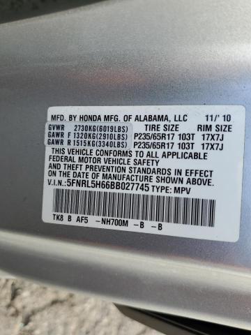 Photo 14 from auction – 2011 HONDA ODYSSEY EX with VIN 5FNRL5H66BB027745