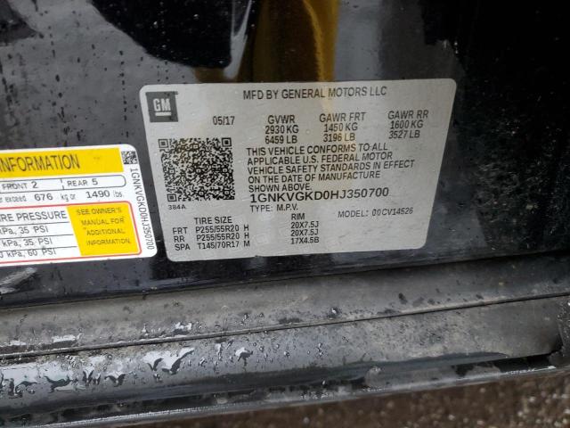 Photo 14 from auction – 2017 CHEVROLET TRAVERSE L with VIN 1GNKVGKD0HJ350700