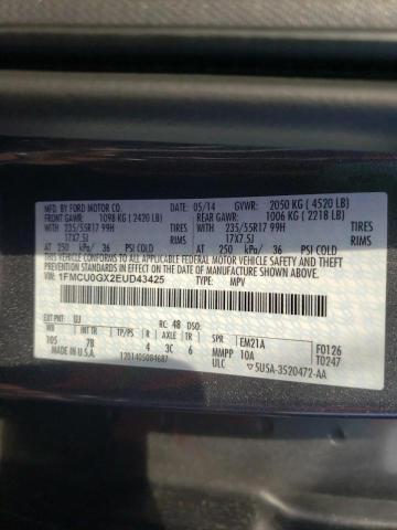 Photo 14 from auction – 2014 FORD ESCAPE SE with VIN 1FMCU0GX2EUD43425