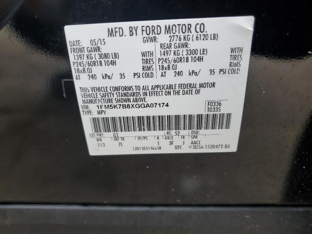 Photo 14 from auction – 2016 FORD EXPLORER with VIN 1FM5K7B8XGGA07174