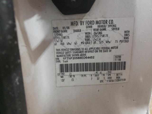 Photo 10 from auction – 2008 FORD F250 SUPER with VIN 1FTNF20588ED64452