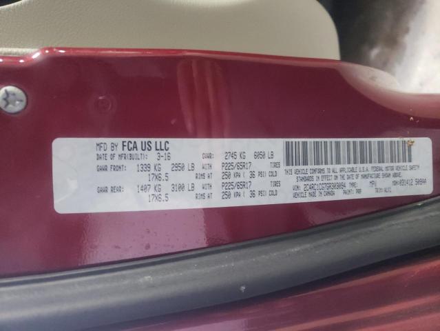 Photo 14 from auction – 2016 CHRYSLER TOWN & COU with VIN 2C4RC1CG7GR303094