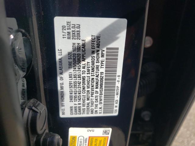 Photo 14 from auction – 2021 HONDA PASSPORT E with VIN 5FNYF8H53MB006219