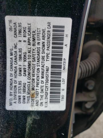 Photo 10 from auction – 2016 HONDA CIVIC EX with VIN 2HGFC2F73GH577467