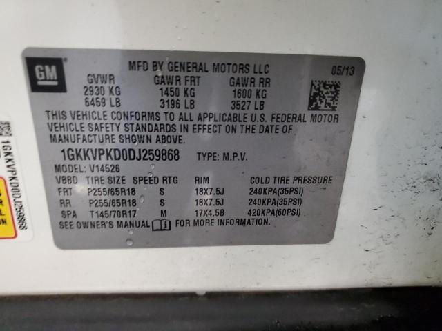 Photo 14 from auction – 2013 GMC ACADIA SLE with VIN 1GKKVPKD0DJ259868