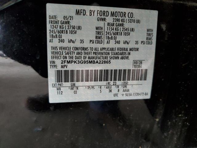Photo 14 from auction – 2021 FORD EDGE SE with VIN 2FMPK3G95MBA22865