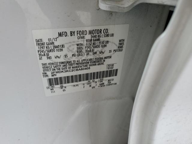 Photo 14 from auction – 2012 FORD EDGE LIMIT with VIN 2FMDK3KC2CBA80405