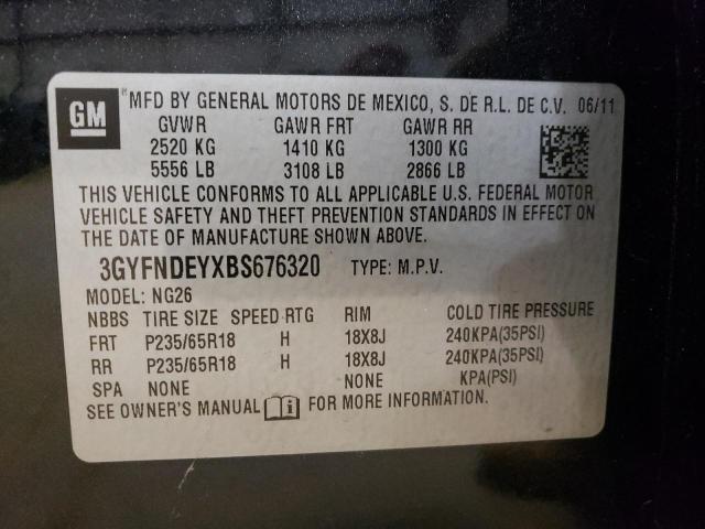 Photo 14 from auction – 2011 CADILLAC SRX with VIN 3GYFNDEYXBS676320