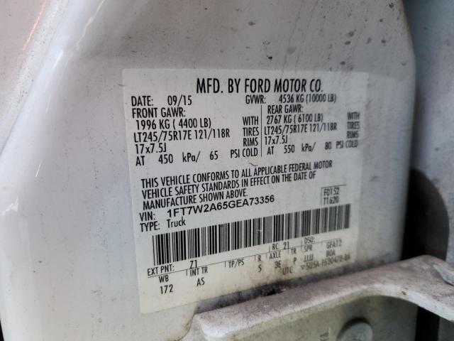 Photo 14 from auction – 2016 FORD F250 SUPER with VIN 1FT7W2A65GEA73356