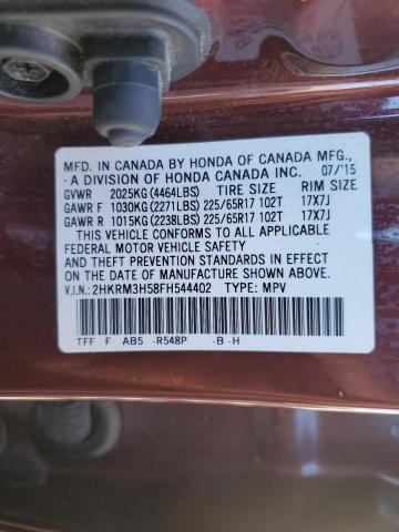 Photo 14 from auction – 2015 HONDA CR-V EX with VIN 2HKRM3H58FH544402