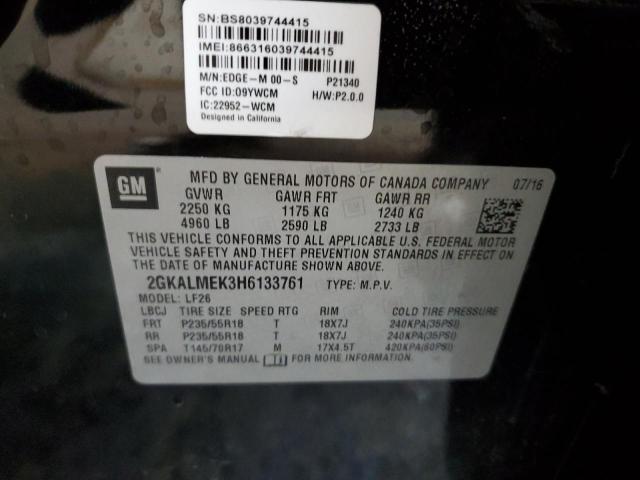 Photo 14 from auction – 2017 GMC TERRAIN SL with VIN 2GKALMEK3H6133761