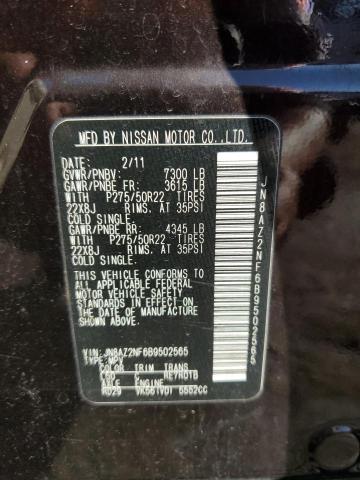 Photo 14 from auction – 2011 INFINITI QX56 with VIN JN8AZ2NF6B9502565