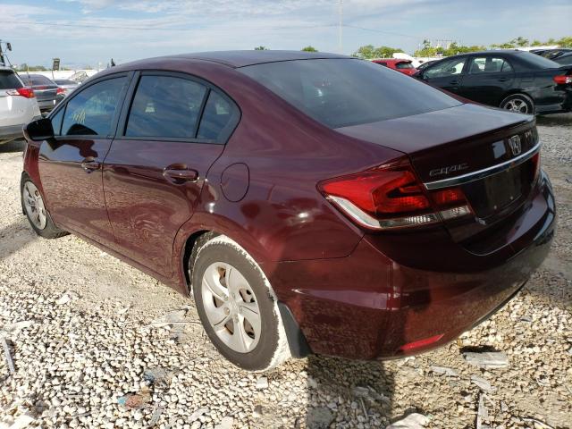 Photo 2 from auction – 2014 HONDA CIVIC LX with VIN 2HGFB2F51EH535006