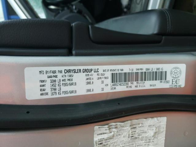 Photo 14 from auction – 2011 JEEP GRAND CHER with VIN 1J4RR5GT4BC522393