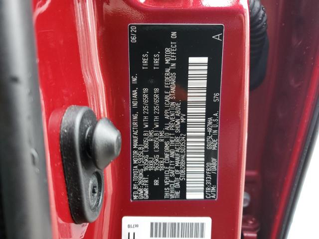 Photo 14 from auction – 2020 TOYOTA HIGHLANDER with VIN 5TDBZRBH4LS035342