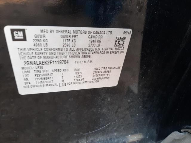 Photo 14 from auction – 2014 CHEVROLET EQUINOX LS with VIN 2GNALAEK2E1119764