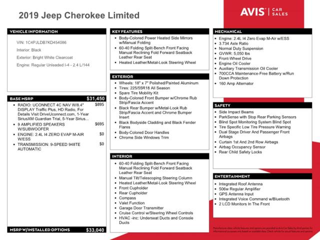 Photo 13 from auction – 2019 JEEP CHEROKEE L with VIN 1C4PJLDB7KD454086