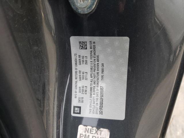 Photo 10 from auction – 2015 CHEVROLET CAMARO LT with VIN 2G1FD3D32F9285957