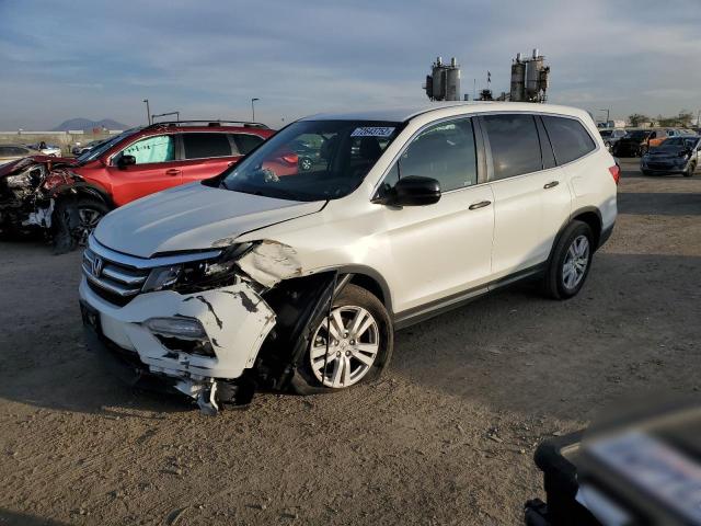 HONDA PILOT LX 2018 with VIN 5FNYF5H18JB003016 - Photo from auction
