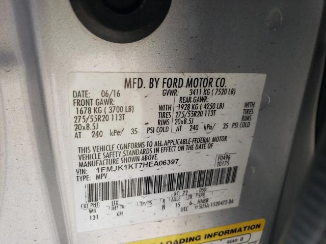 Photo 14 from auction – 2017 FORD EXPEDITION with VIN 1FMJK1KT7HEA06397