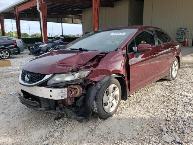 HONDA CIVIC LX 2014 with VIN 2HGFB2F51EH535006 - Photo from auction