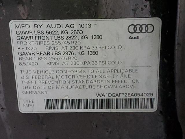 Photo 14 from auction – 2014 AUDI Q5 PREMIUM with VIN WA1DGAFP2EA054029
