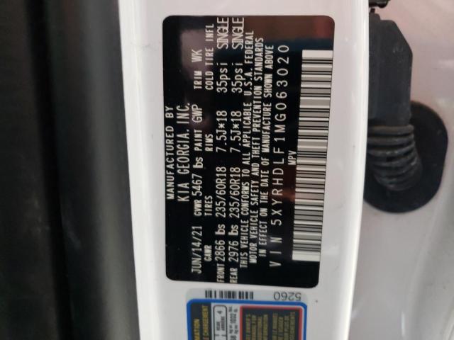 Photo 14 from auction – 2021 KIA SORENTO EX with VIN 5XYRHDLF1MG063020