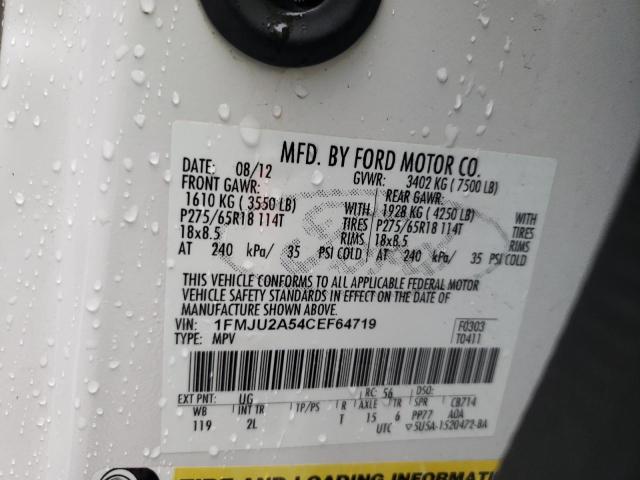 Photo 14 from auction – 2012 FORD EXPEDITION with VIN 1FMJU2A54CEF64719