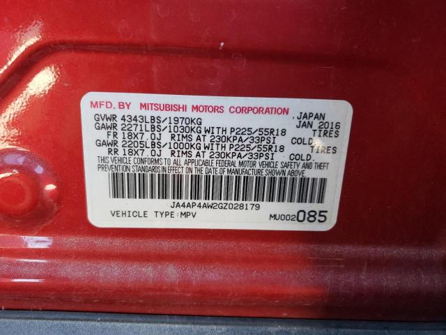 Photo 14 from auction – 2016 MITSUBISHI OUTLANDER with VIN JA4AP4AW2GZ028179