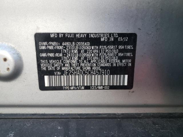 Photo 14 from auction – 2012 SUBARU FORESTER 2 with VIN JF2SHADC5CH457910