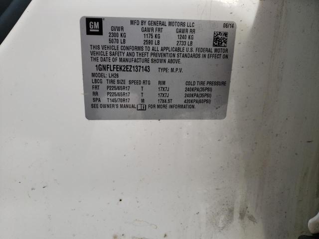 Photo 14 from auction – 2014 CHEVROLET EQUINOX LT with VIN 1GNFLFEK2EZ137143