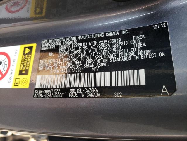 Photo 14 from auction – 2013 LEXUS RX 350 BAS with VIN 2T2BK1BA4DC178161