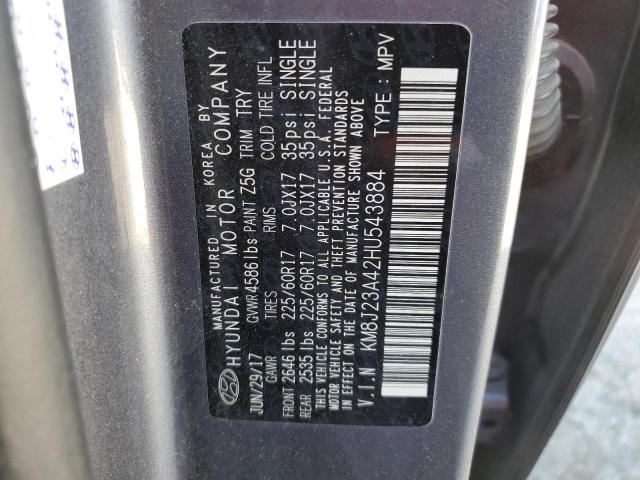 Photo 14 from auction – 2017 HYUNDAI TUCSON with VIN KM8J23A42HU543884