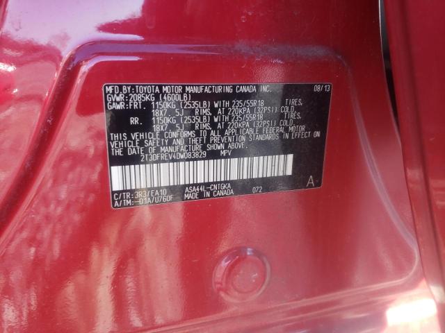 Photo 14 from auction – 2013 TOYOTA RAV4 LIMIT with VIN 2T3DFREV4DW083829
