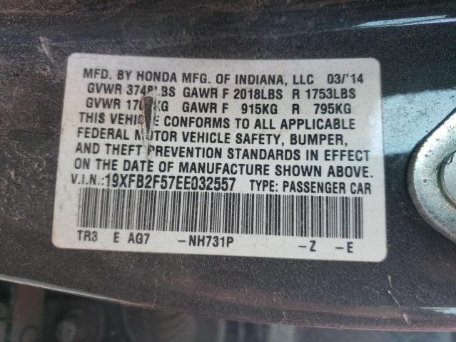 Photo 10 from auction – 2014 HONDA CIVIC LX with VIN 19XFB2F57EE032557