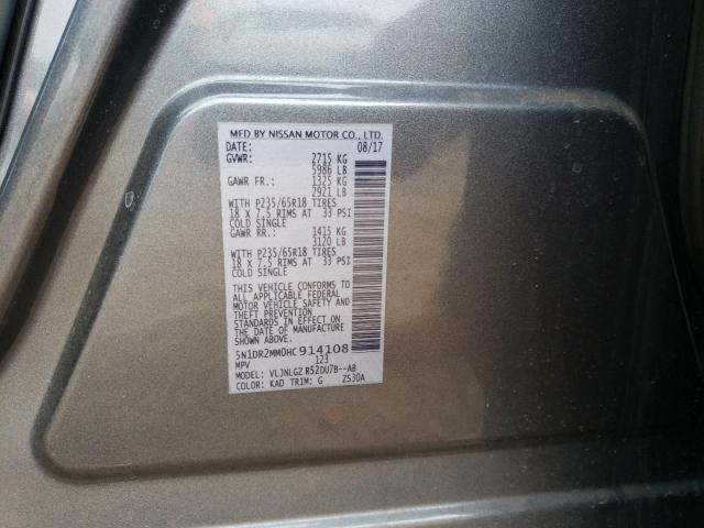 Photo 14 from auction – 2017 NISSAN PATHFINDER with VIN 5N1DR2MM0HC914108